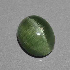 Apatite occhio di gatto Verde naturale da 4.66 ct, Taglio ovale, Traslucido