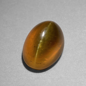 Apatite occhio di gatto Oro verdastro naturale da 6.55 ct, Taglio ovale, Traslucido