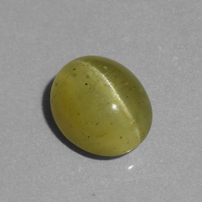 Apatite occhio di gatto Verde dorato naturale da 4.65 ct, Taglio ovale, Traslucido