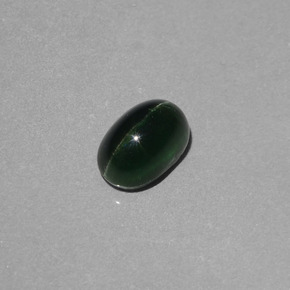 Apatite occhio di gatto Verde foresta naturale da 2.58 ct, Taglio ovale, Traslucido