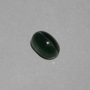 Apatite occhio di gatto Verde foresta naturale da 2.58 ct, Taglio ovale, Traslucido
