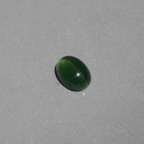Apatite occhio di gatto verde naturale da 1,09 ct, taglio ovale, traslucido