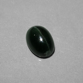 Apatite occhio di gatto verde naturale da 3,27 ct, taglio ovale, traslucido