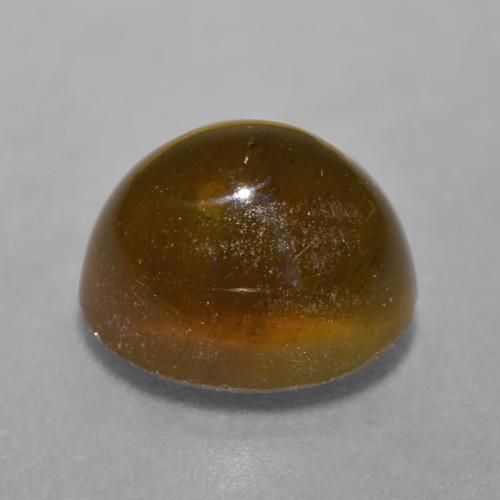 Cat's eye apatite naturale marrone da 7,22 ct, taglio ovale, traslucido