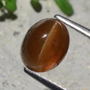Apatite occhio di gatto Arancione naturale da 1.93 ct, Taglio ovale, Traslucido