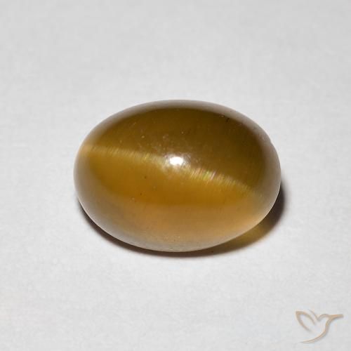 Apatite effetto occhio di gatto Marrone caldo naturale da 1.94 ct, Ovale, Traslucido