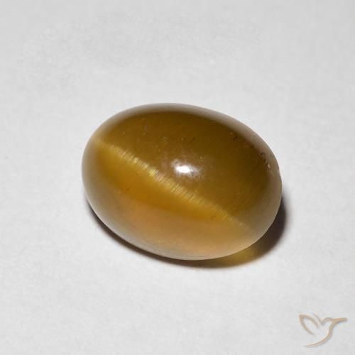 Apatite effetto occhio di gatto Marrone caldo naturale da 1.94 ct, Ovale, Traslucido