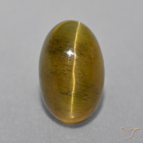 Apatite occhio di gatto Marrone caldo naturale da 4.78 ct, Taglio ovale, Traslucido