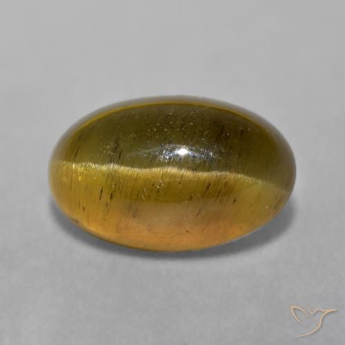 Apatite occhio di gatto Marrone caldo naturale da 4.78 ct, Taglio ovale, Traslucido