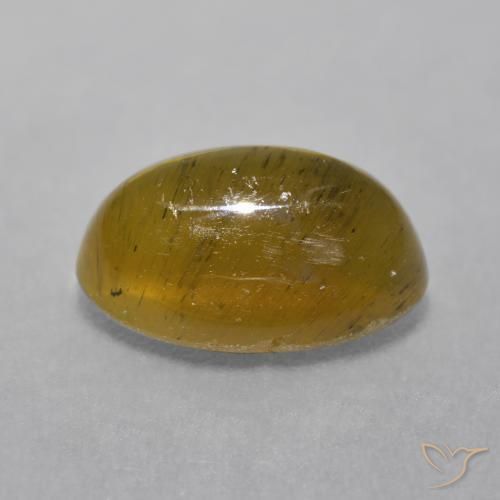 Apatite occhio di gatto Marrone caldo naturale da 4.78 ct, Taglio ovale, Traslucido