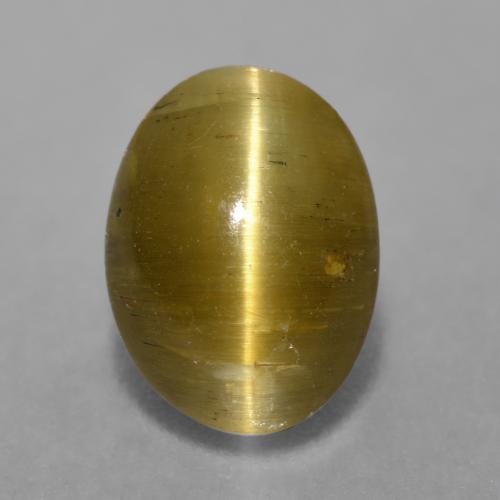 Apatite occhio di gatto Marrone caldo naturale da 3.40 ct, Taglio ovale, Traslucido