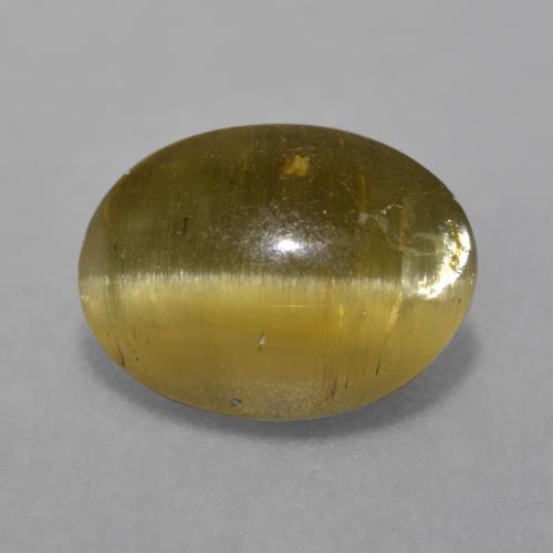 Apatite occhio di gatto Marrone caldo naturale da 3.40 ct, Taglio ovale, Traslucido