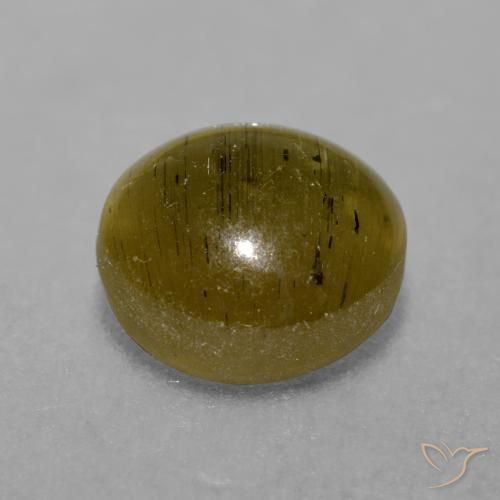 Apatite occhio di gatto Marrone medio naturale da 3.02 ct, Taglio rotondo, Traslucido