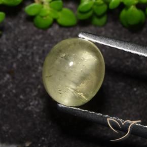 Apatite occhio di gatto Giallo neutro naturale da 2.34 ct, Ovale, Trasparente