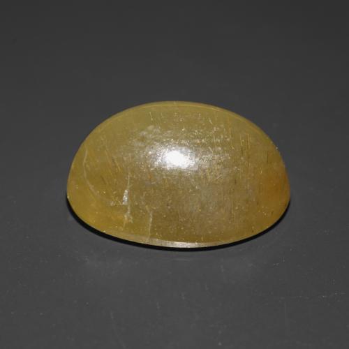 Apatite occhio di gatto Giallo Marrone naturale da 5.08 ct, Taglio ovale, Traslucido