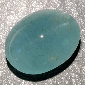 Cat's eye aquamarine naturale verde da 11,04 ct, trasparente, trasparente/traslucido