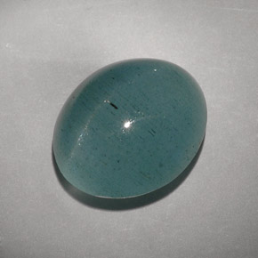 Cat's eye aquamarine naturale verde da 11,55 ct, trasparente, trasparente/traslucido