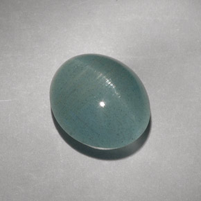Cat's eye aquamarine naturale verde da 8,31 ct, trasparente, trasparente/traslucido