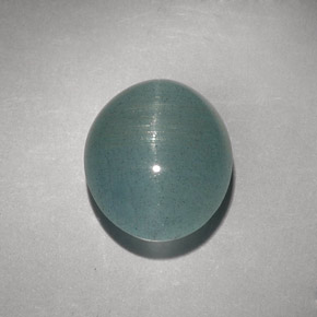 Cat's eye aquamarine naturale verde da 8,31 ct, trasparente, trasparente/traslucido