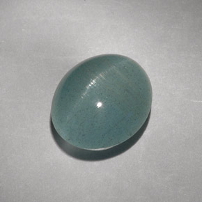 Cat's eye aquamarine naturale verde da 8,31 ct, trasparente, trasparente/traslucido