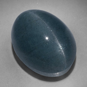 Cat's eye aquamarine naturale verde da 17,47 ct, taglio ovale, traslucido