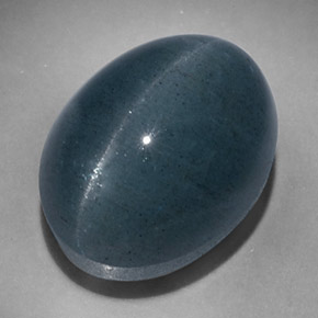 Cat's eye aquamarine naturale verde da 17,47 ct, taglio ovale, traslucido