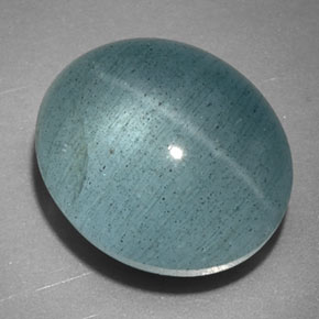 Cat's eye aquamarine naturale verde da 11,08 ct, trasparente, trasparente/traslucido