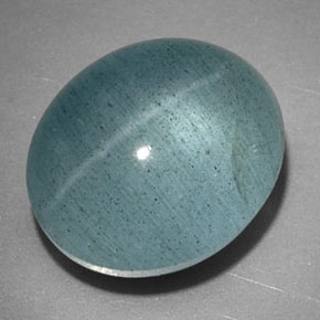 Cat's eye aquamarine naturale verde da 11,08 ct, trasparente, trasparente/traslucido