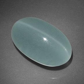 Cat's eye aquamarine naturale turchese da 17,96 ct, trasparente, trasparente/traslucido