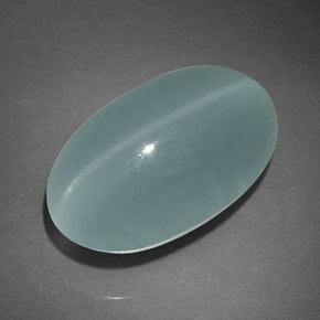 Cat's eye aquamarine naturale turchese da 17,96 ct, trasparente, trasparente/traslucido