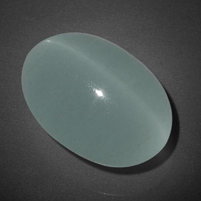 Cat's eye aquamarine naturale verde da 17,04 ct, trasparente, trasparente/traslucido