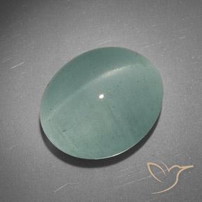Acquamarina Occhio di Gatto Verde chiaro naturale da 23.41 ct, Ovale, Traslucido