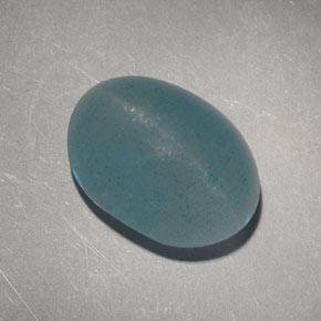 Cat's eye aquamarine naturale verde da 6,60 ct, taglio ovale, traslucido