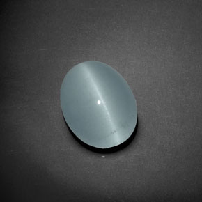 Acquamarina Occhio di Gatto Verde blu naturale da 9.21 ct, Ovale, Trasparente
