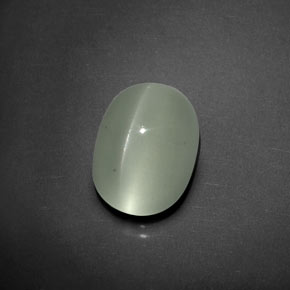 Acquamarina Occhio di Gatto Verdazzurro naturale da 8.36 ct, Taglio ovale, Trasparente