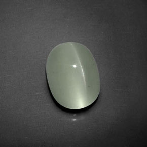 Acquamarina Occhio di Gatto Verdazzurro naturale da 8.36 ct, Taglio ovale, Trasparente