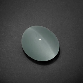 Cat's eye aquamarine naturale blu da 7,17 ct, taglio ovale, trasparente