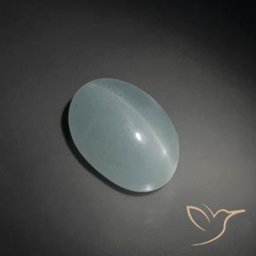 Acquamarina Occhio di Gatto Azzurro Verde naturale da 19.33 ct, Ovale, Trasparente