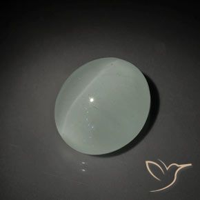 13.10ct Naturale Verde caldo Acquamarina occhio di gatto, Ovale, Trasparente
