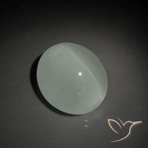 Acquamarina Occhio di Gatto Verde caldo naturale da 13.10 ct, Ovale, Trasparente