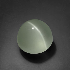 Acquamarina Occhio di Gatto Verdazzurro naturale da 8.61 ct, Rotondo, Trasparente