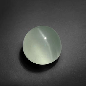 Acquamarina occhio di gatto naturale verde da 5,51 ct, taglio rotondo, trasparente