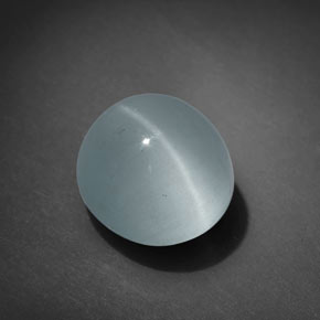 Acquamarina Occhio di Gatto Verde blu naturale da 4.95 ct, Ovale, Trasparente