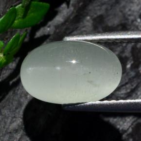 Acquamarina Occhio di Gatto Verdazzurro naturale da 3.12 ct, Taglio ovale, Traslucido