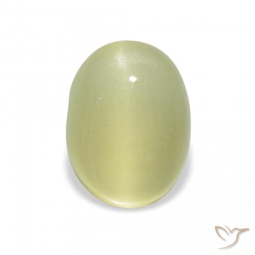 2.85ct Naturale Verde Pera Chiaro Berillo occhio di gatto, Ovale, Traslucido
