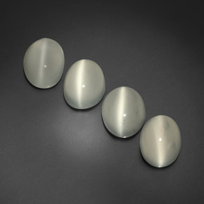 Cat's eye moonstone naturale bianco da  ct, trasparente, trasparente/traslucido