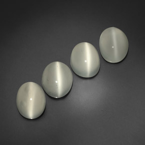 Cat's eye moonstone naturale bianco da  ct, trasparente, trasparente/traslucido