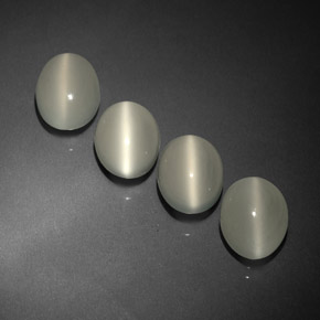 Cat's eye moonstone naturale bianco da  ct, trasparente, trasparente/traslucido