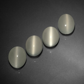 Cat's eye moonstone naturale bianco da  ct, trasparente, trasparente/traslucido