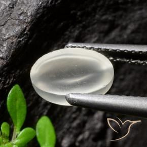 Pietra di luna occhio di gatto Bianco naturale da 1.94 ct, Taglio ovale, Trasparente